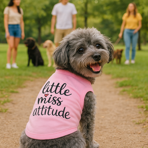 Parisian Pet 'Little Miss Attitude' Pet Shirt - Cute Dog & Cat Shirt, Pink