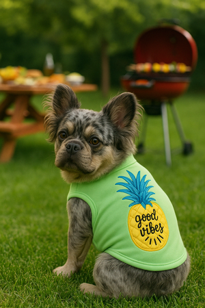 Parisian Pet 'Pineapple' Dog Shirt – Tropical Cotton Pet T-Shirt for Dogs & Cats-Saint Patrick's Day