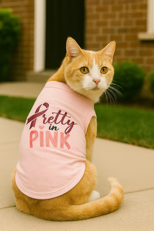 Parisian Pet 'Pretty in Pink' Fashionable Pink Pet T-Shirt – Comfortable Embroidered Dog Wear for All Occasions, Pink