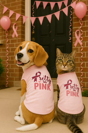 Parisian Pet 'Pretty in Pink' Fashionable Pink Pet T-Shirt – Comfortable Embroidered Dog Wear for All Occasions, Pink