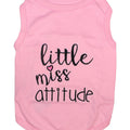 Parisian Pet 'Little Miss Attitude' Pet Shirt - Cute Dog & Cat Shirt, Pink
