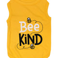 Parisian Pet 'Bee Kind' Embroidered Dog Shirt - Trendy Pet Apparel, Yellow