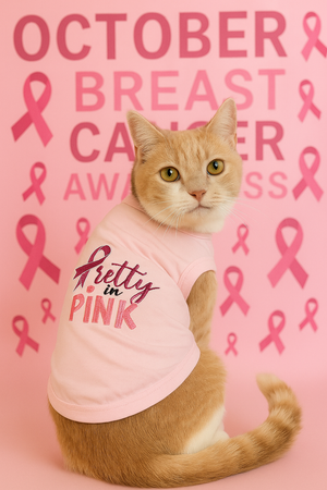 Parisian Pet 'Pretty in Pink' Fashionable Pink Pet T-Shirt – Comfortable Embroidered Dog Wear for All Occasions, Pink